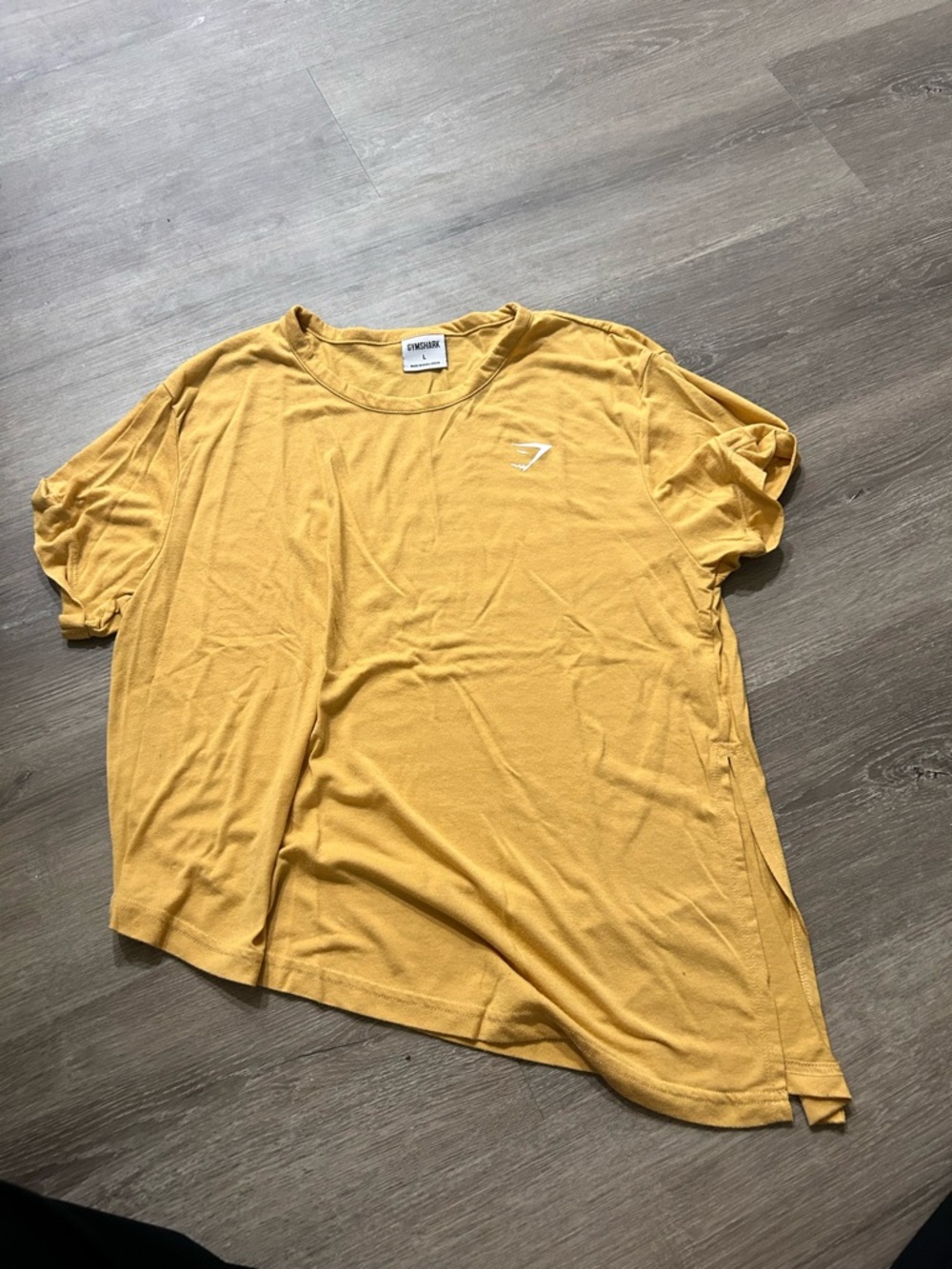 Gymshark Men’s Mustard Crew Short-Sleeve Tee - Yellow